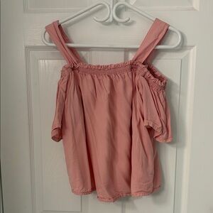 Stylish Pink Off-Shoulder Blouse